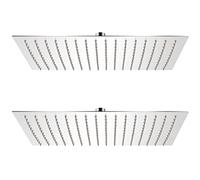 vidaXL Pommes de douche à effet pluie 2 pcs. Acier inoxydable 30 x 40 cm