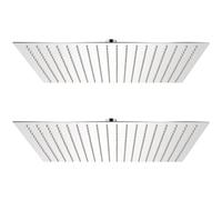 vidaXL 2x Pomme de Douche Plongeante Acier Inoxydable 50x50 cm Tête de Douche