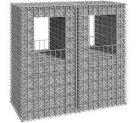 vidaXL 2x Poteaux à Panier de Gabion Poteaux à Jardinière de Gabion de Patio Jardin Terrasse Extérieur Projets de Jardinage 151269