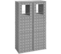 vidaXL Poteaux à panier de gabion 2x 50x50x180 cm Fer pour jardin