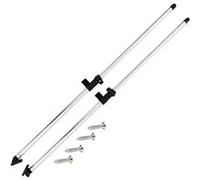 vidaXL 2x Poteaux de Soutien de Dessus Bimini Poteaux de Soutien de Couverture de Bateau Support de Couverture de Bateau Durable Aluminium Inox G