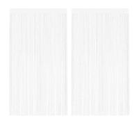 vidaXL Rideau en fils 2 pcs 100 x 250 cm Blanc – Fenêtre / Salon / Séparateur de pièce