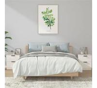 vidaXL Tables de chevet 2 pcs Blanc Bois d'ingénierie