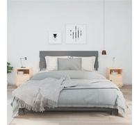 vidaXL 2x Tables de Chevet Tables de Nuit Armoires de Chevet Armoires de Lit Meubles de Chambre à Coucher Intérieur 40x34x55 cm Bois de Pin Massif Bois G