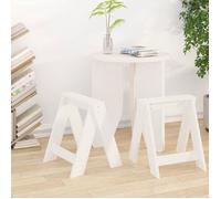 VidaXL Tabourets - Bois de pin Blanc