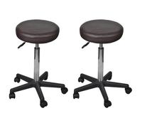 vidaXL Tabourets de bureau lot de 2 Marron 35,5x84 cm Similicuir