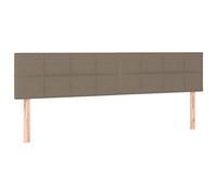 vidaXL 2X Têtes de Lit Meubles de Chambre à Coucher Accessoires de Lit Simple Têtes de Cadre de Lit Intérieur Taupe 90x5x78/88 cm Tissu