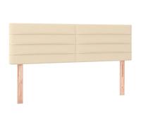vidaXL 2X Têtes de Lit Meubles de Chambre à Coucher Accessoires de Lit Simple Têtes de Cadre de Lit Intérieur Crème 72x5x78/88 cm Tissu