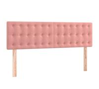 vidaXL 2X Têtes de Lit Meubles de Chambre à Coucher Accessoires de Lit Simple Têtes de Cadre de Lit Intérieur Rose 72x5x78/88 cm Velours