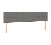 vidaXL 2X Têtes de Lit Meubles de Chambre à Coucher Accessoires de Lit Simple Têtes de Cadre de Lit Intérieur Gris Clair 90x5x78/88 cm Tissu