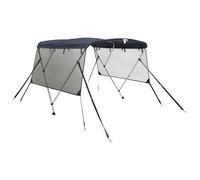 vidaXL 3-Bow Bimini-Top avec panneaux latéraux en maille 183x(137-152)x137 cm