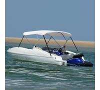 vidaXL 3-Bow Bimini Top blanc 183x180x137 cm