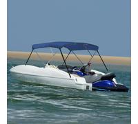 vidaXL Auvent bimini à 3 arceaux Bleu 183x196x137 cm