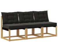 vidaXL : 3 canapés d'extérieur, bois massif d'acacia et tissu Textilene