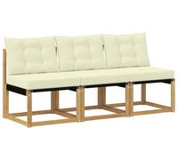 vidaXL : 3 canapés d'extérieur, bois massif d'acacia et tissu Textilene