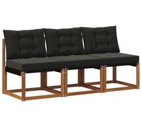 vidaXL : 3 canapés d'extérieur, bois massif d'acacia et tissu Textilene
