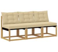 vidaXL : 3 canapés d'extérieur, bois massif d'acacia et tissu Textilene