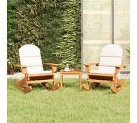 vidaXL Ensemble de salon de jardin 3 pièces Adirondack bois massif acacia