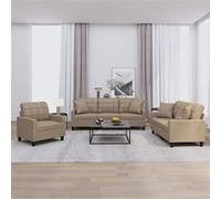 VidaXL Ensemble Canapés 3 pcs Cappuccino