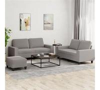 vidaXL 3-delige Loungeset stof taupe3201897 Taupe G