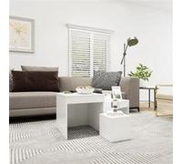 vidaXL Tables gigognes 3 pcs Blanc Aggloméré