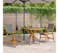 vidaXL Ensemble de jardin 3 pièces en bois massif d'acacia