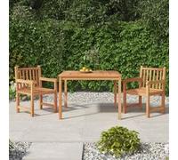 vidaXL 3-delige Tuinset massief teakhout3157146 bois de teck G