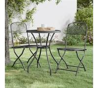 vidaXL 3-delige Tuinset metaalgaas antracietkleurig3084707 Anthracite G
