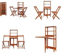vidaXL 3 pcs. Ensemble bistro pliable en bois massif d'acacia - Ensemble bistro - Ensembles bistro - Ensembles bistro - Ensembles bistro - Ensembles bistro