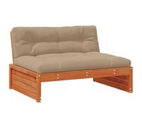 vidaXL 3 Pièce Unité de canapé sectionnel Bois de Pin Massif Brun Ciré