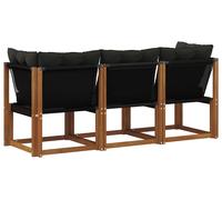 vidaXL : 3 pièces de mobilier d'extérieur, canapé central et canapé d'angle, couleur naturelle
