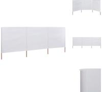 vidaXL 3 pièces pare-vent 400 x 120 cm blanc - Parasols et protections solaires