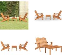 vidaXL 3 tlg. Garten Lounge Set Adirondack Massivholz Akazie - Garten Lounge Set - Garten Lounge Sets - Lounge Set - Gartenmöbel Set