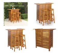 vidaXL 3 tlg. Gartenbar Set Massivholz Akazie - Garden Bar Set - Garden Bar Sets - Table Et Chaise - Outdoor Dining Group