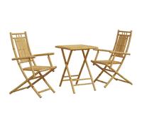 vidaXL 3-tlg. Set Bistro Bambus
