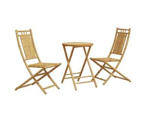 vidaXL 3-tlg. Set Bistro Bambus