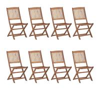 VidaXL 3075030, Terrasse, Siège couvert, Bois d'acacia, Rouge, Polyester, 485 mm