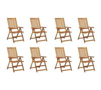 VidaXL 3075063, Terrasse, Siège rembourré, Acacia, Rouge, Polyester, 570 mm