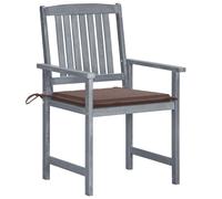 VidaXL 3078230, Terrasse, Siège rembourré, Acacia, Gris clair-marron, Polyester, 610 mm