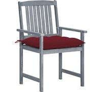 VidaXL 3078258, Terrasse, Siège rembourré, Acacia, Rouge, Polyester, 610 mm