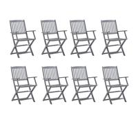 VidaXL 3078270, Terrasse, Siège rembourré, Acacia, Gris clair-marron, Polyester, 540 mm