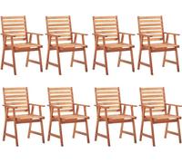 VidaXL 3078380, Terrasse, Siège rembourré, Acacia, Rouge, Polyester, 560 mm