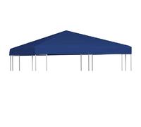 vidaXL Toile Supérieure Belvédère 310 g/m² 3x3 m Bleu Gazebo Tonelle Pavillon