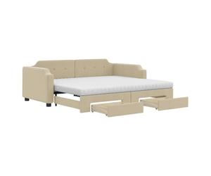 VidaXL 3197692 canapé lit sofa Crème Crème
