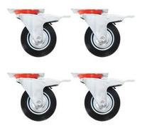 vidaXL 32 pcs Roulettes pivotantes 100 mm Noir G