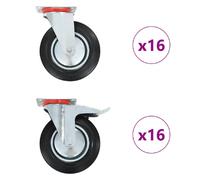 vidaXL 32 pcs Roulettes Pivotantes - 200 mm