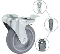 vidaXL 32 pcs. Roulettes pivotantes avec trou au dos 100 mm