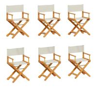 VidaXL 3208911, Terrasse, Assise rembourrée, Acacia, Polyester, Crème, Blanc, 45 cm