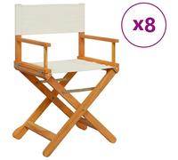VidaXL 3208912, Terrasse, Assise rembourrée, Acacia, Polyester, Crème, Blanc, 45 cm