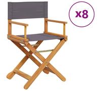 VidaXL 3208915, Terrasse, Assise rembourrée, Acacia, Polyester, Gris, 45 cm